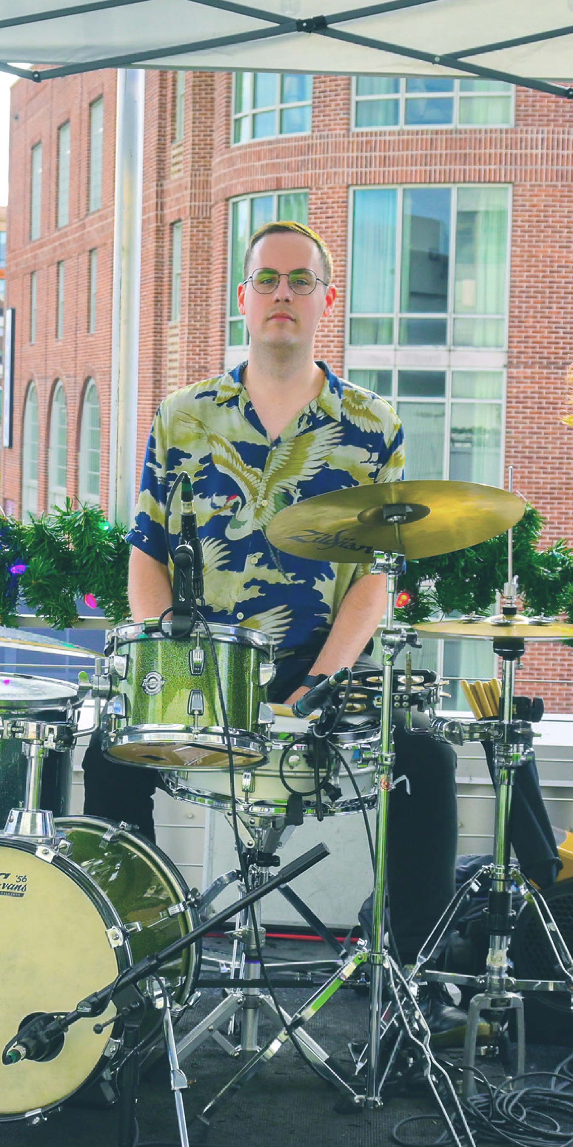 Individually Twisted band member posing at Plant Riverside